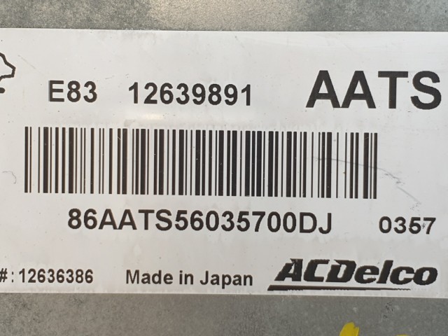 511383 Opel Astra J, Motorvezérlő, Ecu, 12636386, 12639891, ACDelco.