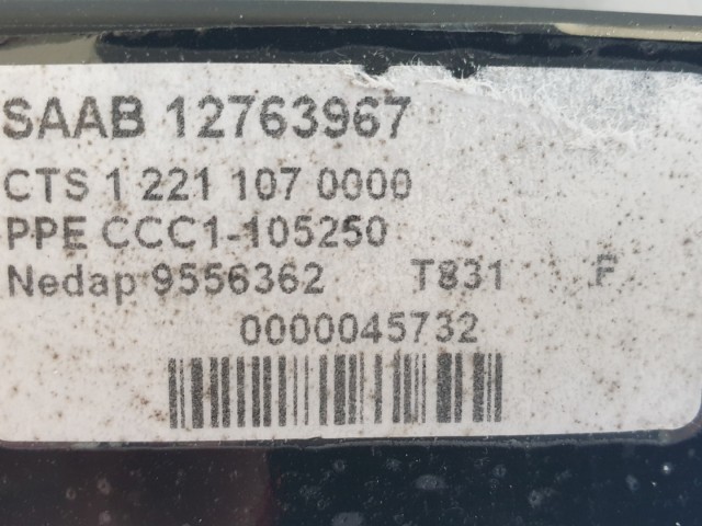 511409 Saab 9.3, CABRIO, Cabrio Tetővezérlő Modul, 12763967. 2005.