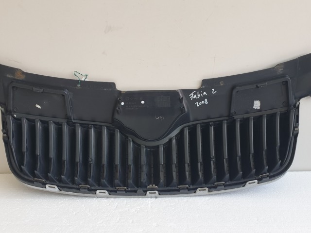511422 Skoda Fabia 2, 2008, Hűtőrács, Hűtőmaszk, 5J0853668A.