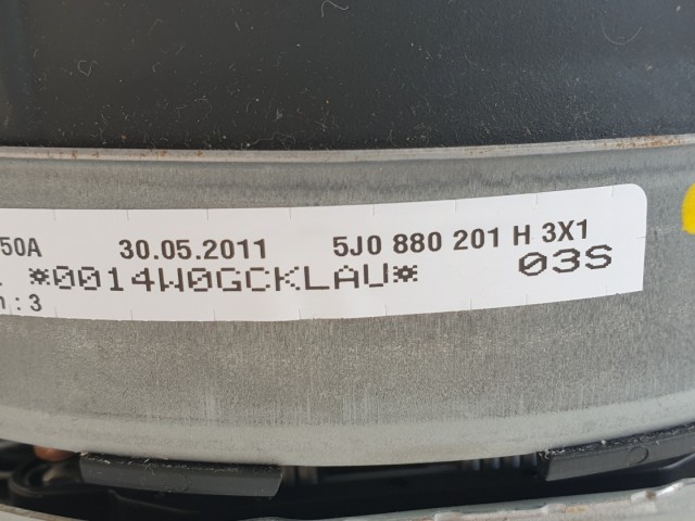 511224 Skoda Fabia 2, 2011, Kormánylégzsák, Légzsák, 1 Csati.