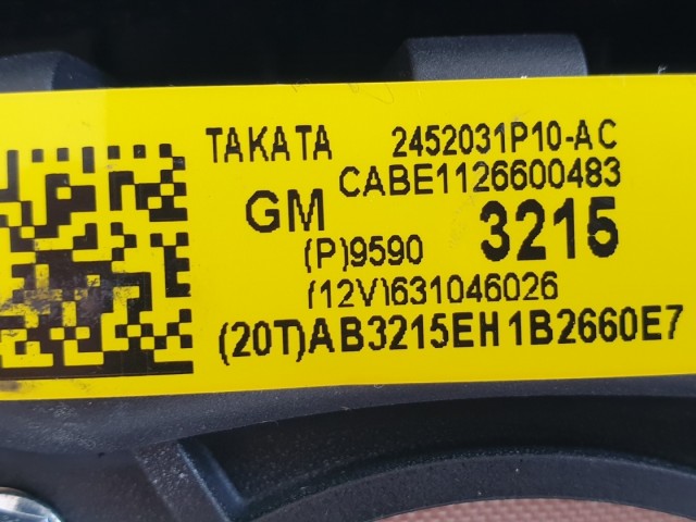 511226 Chevrolet Aveo 2011, Kormánylégzsák, 4 Águ, Légzsák, 1 Csati.