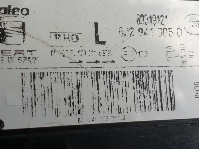511540 Seat Ibiza 2009, Bal Első Lámpa Fényszóró, 6J2941005D.