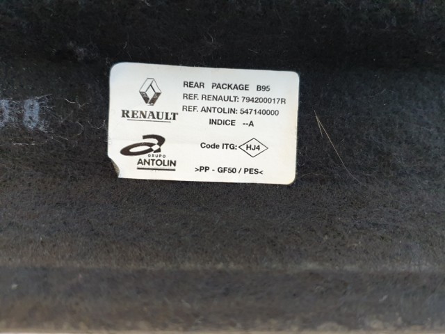 511784 Renault Megane 3, 2010, Kalaptartó, 5 Ajtóshoz.