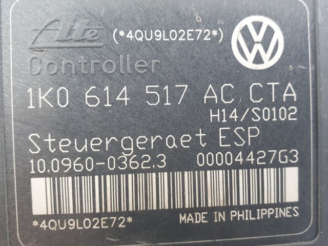 511566 VW Golf 5, 2009, ABS Kocka, 1K0614517AC.