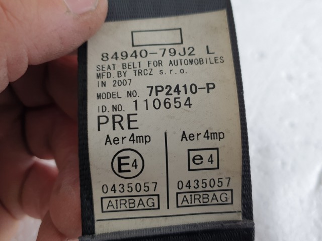 512267 Suzuki SX4, 2009, Bal Első Övfeszítő, Biztonsági Öv, Sedicihez is.
