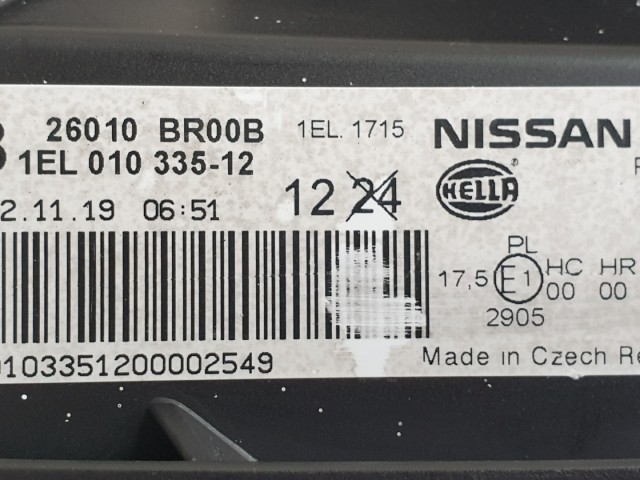 512281 Nissan Qashqai 2013, Jobb Első Projektoros Fényszóró, Lámpa, 26010BR00B.