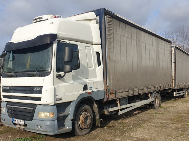 DAF CF 85, 360, 2013, Ponyvás 18 T, Tehergépkocsi, Póttal, Rolós, Függönyös. ÁFÁS ÁR! 