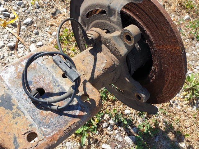 509537 Renault Master 2.3, 2014, Hátsó Híd, Kompletten, 555010463R. Platós.