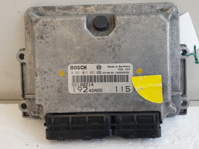 512324  Fiat Stilo Diesel, 2003, Motorvezérlő, Ecu, 55188214.