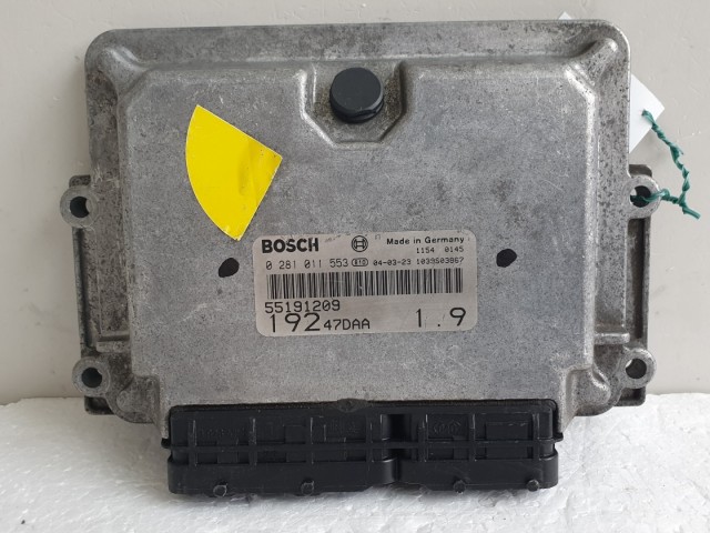 512329 Fiat Stilo  Diesel, 2004, Motorvezérlő, Ecu, 55191209.