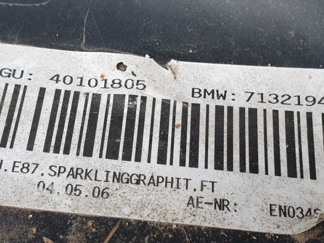 512595 Bmw 1, E87, 2006, Ködlámpás Első Lökhárító, 7132194-05.