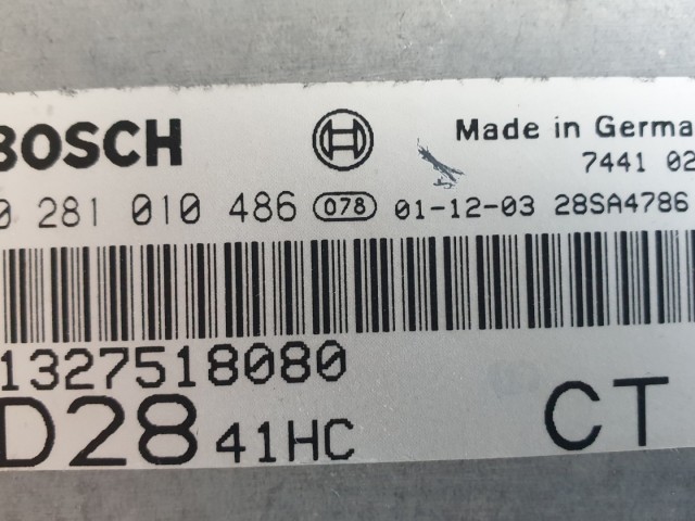 512465 Fiat Ducato 2.8 JTD, 2001, Ecu, Motorvezérlő, 1327518080.