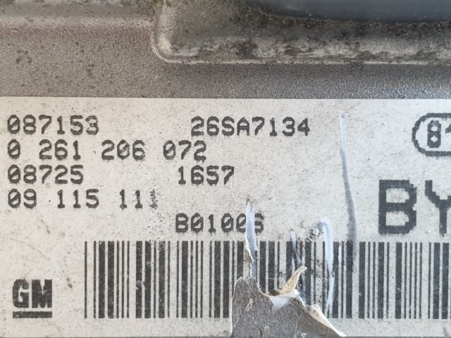 512476 Opel Corsa C 2007, Motorvezérlő, 09115111, 0261206072.
