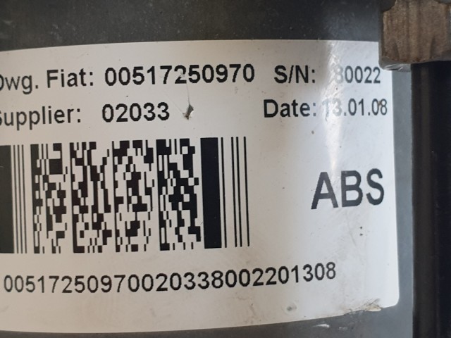 512483 Fiat Ducato 2009, ABS Kocka,  0265231617, 0265800461.