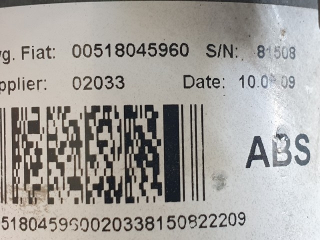 512484 Fiat Ducato 2010, ABS Kocka, 518045960, 0265232112.