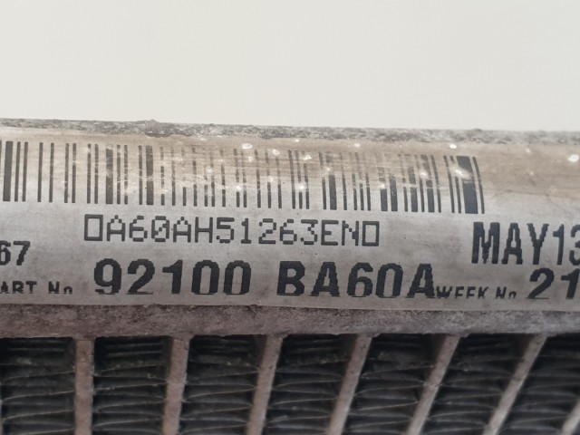 512489  Nissan Juke 2013 Benzines, Klímahűtő, 92100BA60A.