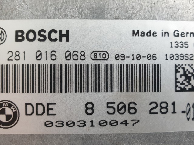 512340, Bmw 1, 3, 5, Diesel Motorvezérlő, 8506281, 0281016068. Ecu.