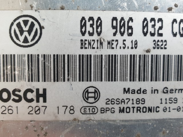 512347 VW Polo 2001, Benzin, Motorvezérlő, 030906032CG, 0261207178.