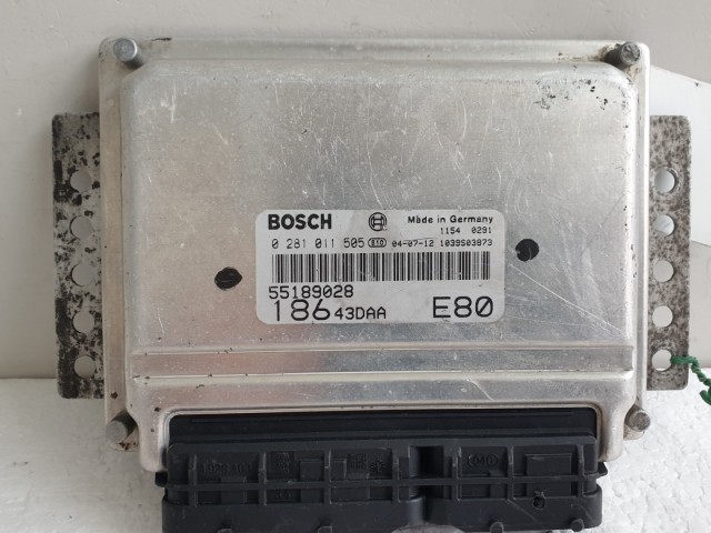 512352 Fiat Multipla 1.9, Jtd, Motorvezérlő, 55189028, 0281011505. Ecu.
