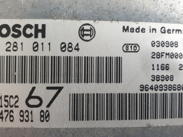 512359 Citroen Xsara Picasso, Motorvezérlő, 9647693180, 0281011084.