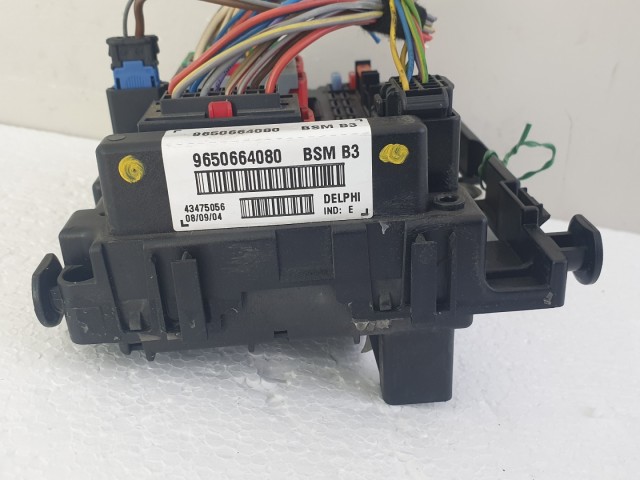 512529 Peugeot 206, Külső Biztosítéktábla, 9650664080. BSM B3.