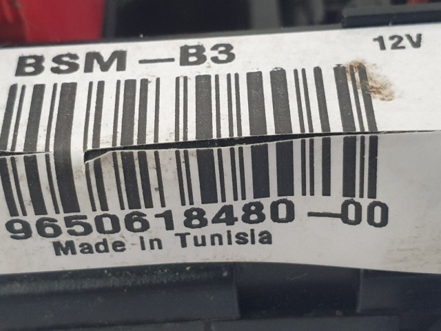 512531 Citroen Xsara,  Biztosítéktábla, 9650618480, BSM B3,  Siemens.