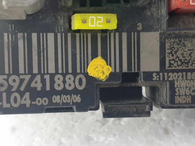 512532 Citroen C2, Külső Biztosítéktábla, 9659741880. BSM L04. Delphi.