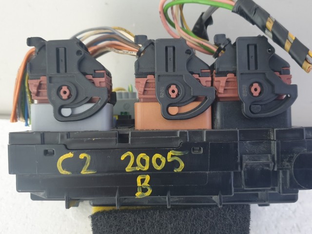 512533 Citroen C2, Külső Biztosítéktábla, 9659741780. BSM L03. Delphi.