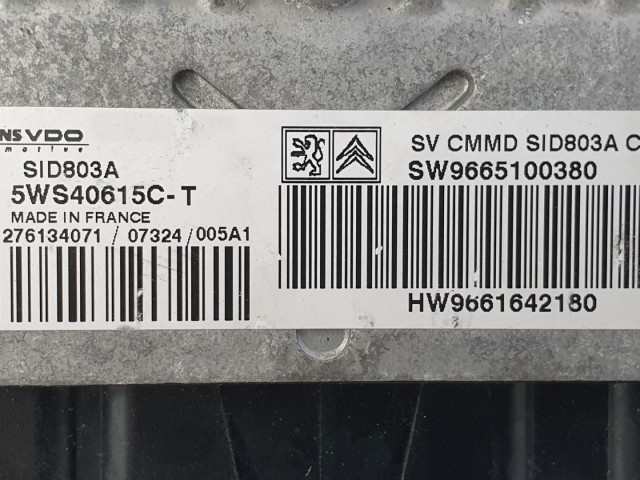 512541 Citroen C4 Picasso Motorvezérlő, SW9665100380, 5WS40615C-T, Siemens.