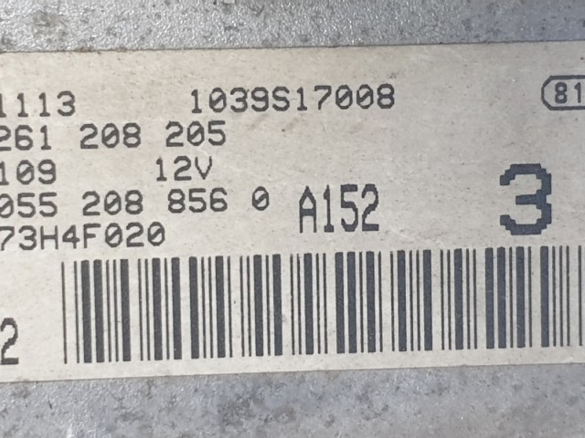 512545 Fiat Idea 2006, Benzin, Motorvezérlő, 0261208205, Ecu.