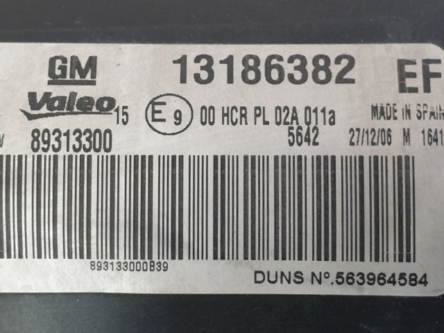 512644  Opel Corsa D, 2006, Jobb Első Fényszóró, Lámpa, 13186382.