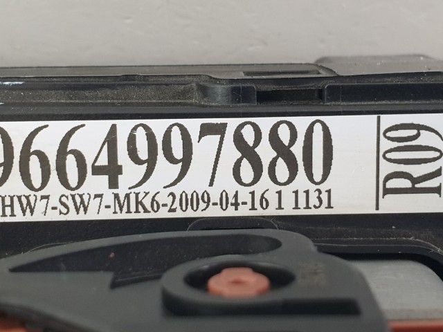 512666 Peugeot 207, 2009, Biztosítéktábla, 9664997880, Bsm-00, R09, Valeo.
