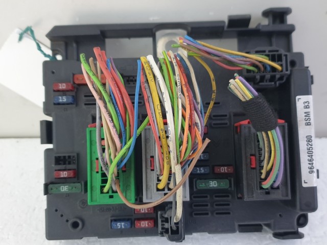 512670 Peugeot 206, Biztosítéktábla, 9646405280, Bsm B3, Delphi.