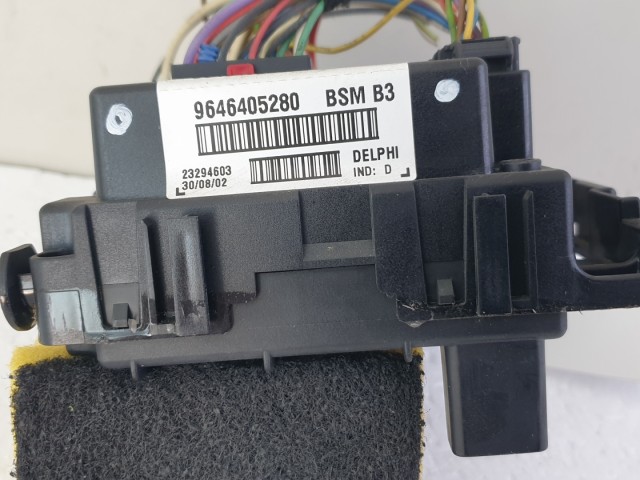 512670 Peugeot 206, Biztosítéktábla, 9646405280, Bsm B3, Delphi.