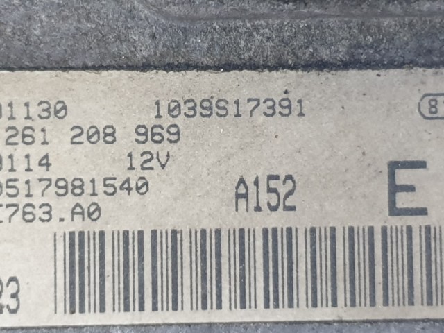 512680 Fiat Grande Punto, Motorvezérlő, 517981540, 0261208969.