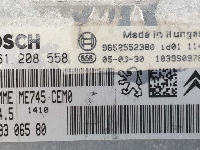 512683 Peugeot 307, Motorvezérlő, 9659306580, 0261208558. Benzines.
