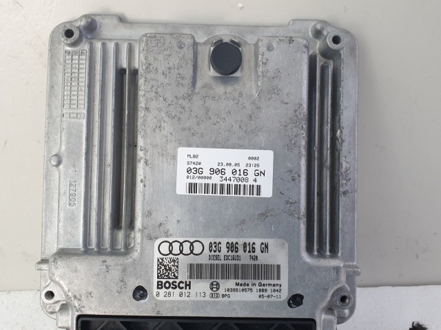 512689 Audi A4, D, 2005, Motorvezérlő, 03G906016GN, 0281012113, Bosch.