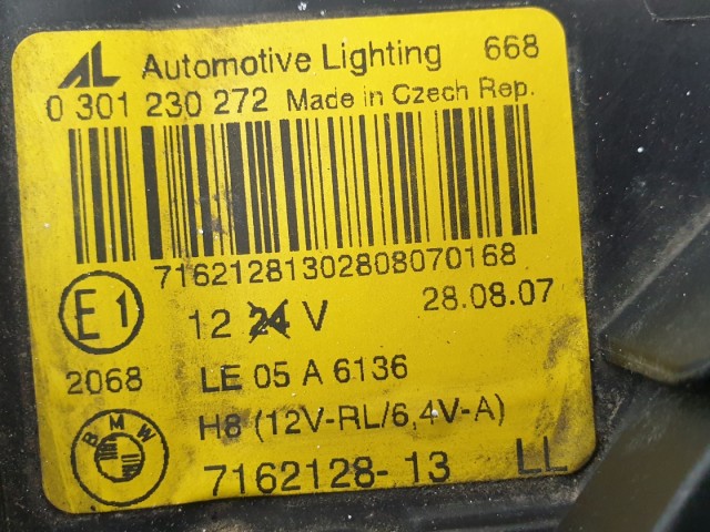 512794  Bmw 3 as, 2007, Jobb XENON Fényszóró, 7162128-13. Lámpa.