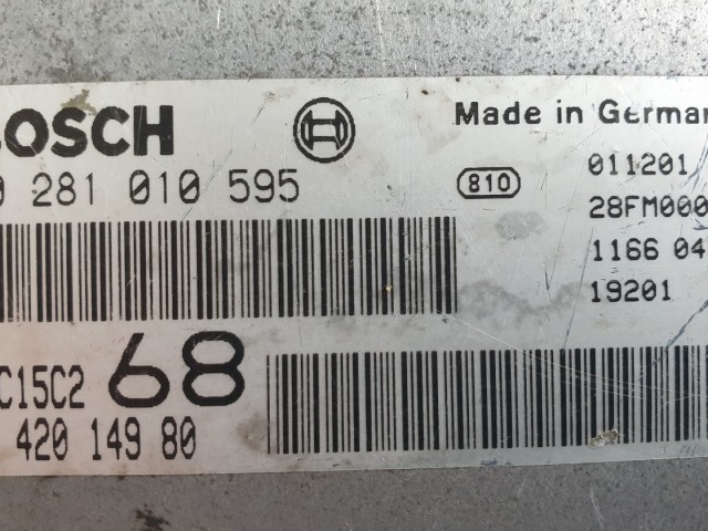 512362 Citroen Xsara Picasso Motorvezérlő, 9642014980, 0281010595.