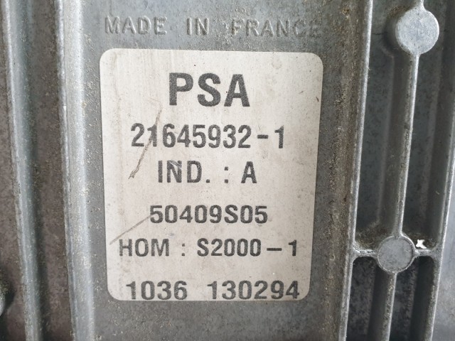 512365  Peugeot 206, Motorvezérlő, Ecu, 9643786580.