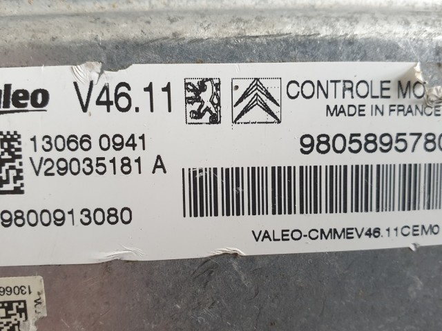 512370 Peugeot 208, Motorvezérlő, HW9800913080, 9805895780, Ecu.