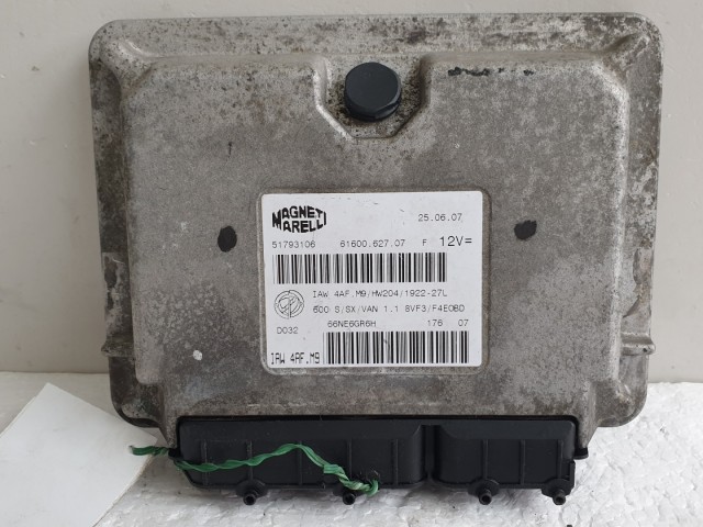 512382 Fiat Seicento 2007, Motorvezérlő, Ecu, 51793106, Magneti.