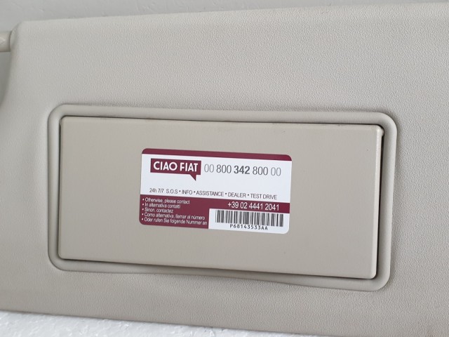 512398 Fiat Freemont Bal Napellenző, Tükörrel Lámpával Szerelt. 2013.