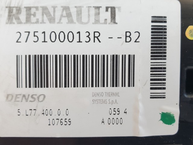 510993 Renault Master 2014 Fűtés Hűtés Kapcsoló, 275100013R, Klímás.