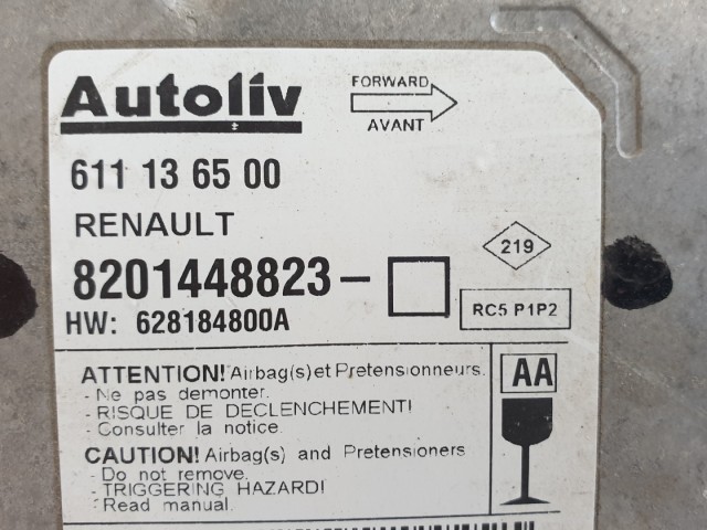 511000 Renault Master 2015, Légzsák Indító Elektronika, 8201448823.