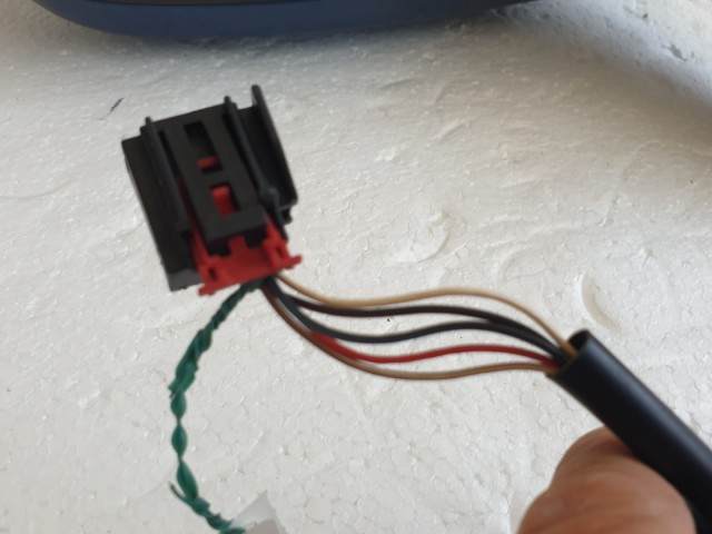 511002 Audi A3, 2005, Bal Tükör, Visszapillantó Tükör, 5 Ajtós, 5 vezeték.