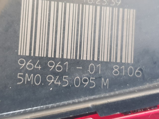 511011 VW Golf Plus 2007 Bal Hátsó LED Lámpa, Külső, 5M0945095M.