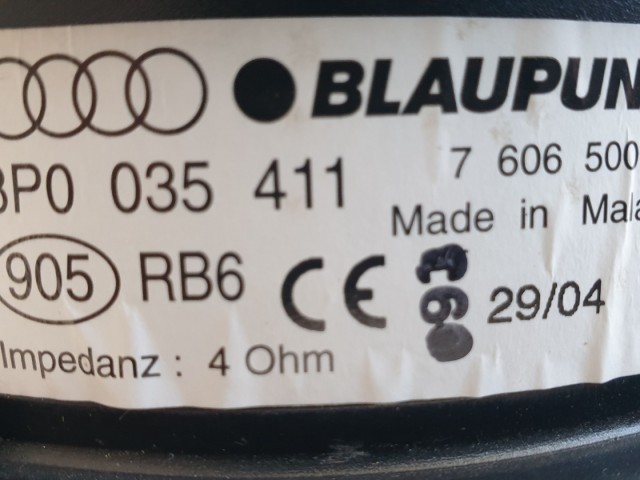 511022 Audi A3, 2005, Ajtóba Hangszóró, Blaupunkt, 8P0035411.