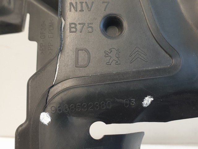 512500 Citroen DS4, 2011, Jobb Hűtő Légterelő, 9688532380.