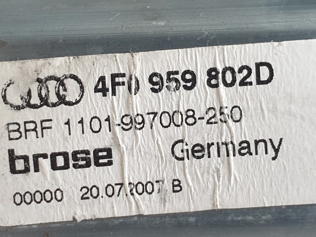 512063 Audi A5, 2007, Jobb Első Ablakemelő Motor, 3 A, 4F0959802D